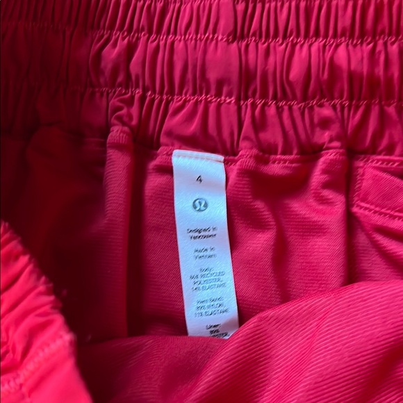 Women's Red Athletic Shorts - Picture 3 of 5